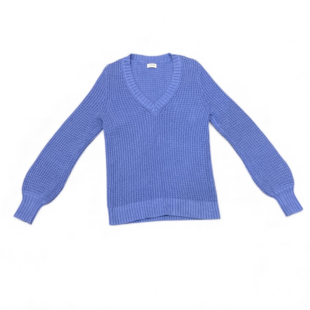 Women's J. Crew V-neck Fisherman Sweater, Heavyweight Chunky Cable Knit Small